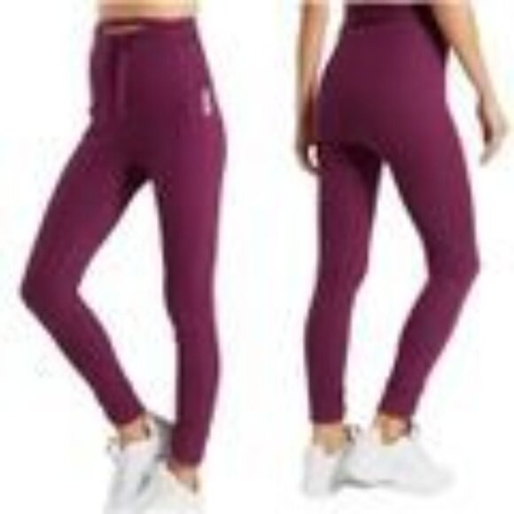 Gymshark Slounge Purple Ribbed Leggings - Picture 2 of 8